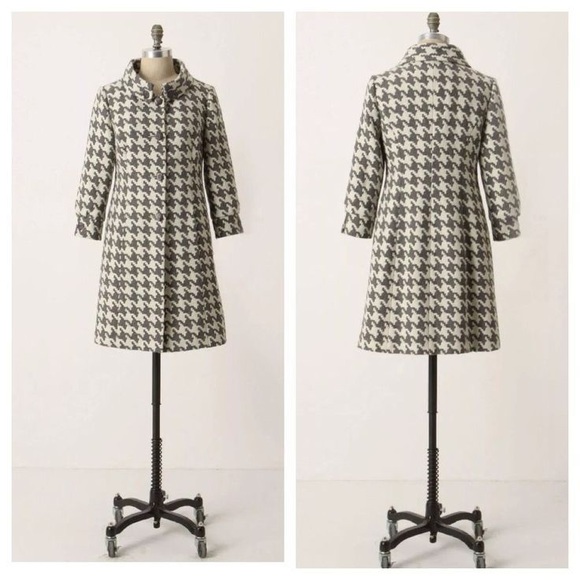 Anthropologie Jackets & Blazers - Anthropologie Greybar Houndstooth Coat by Tabitha